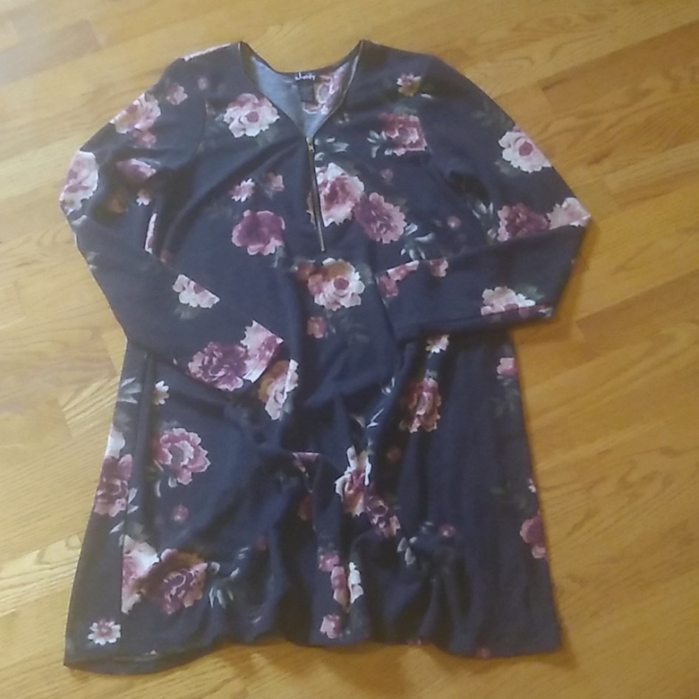 Justify Zipper Front Swing Dress